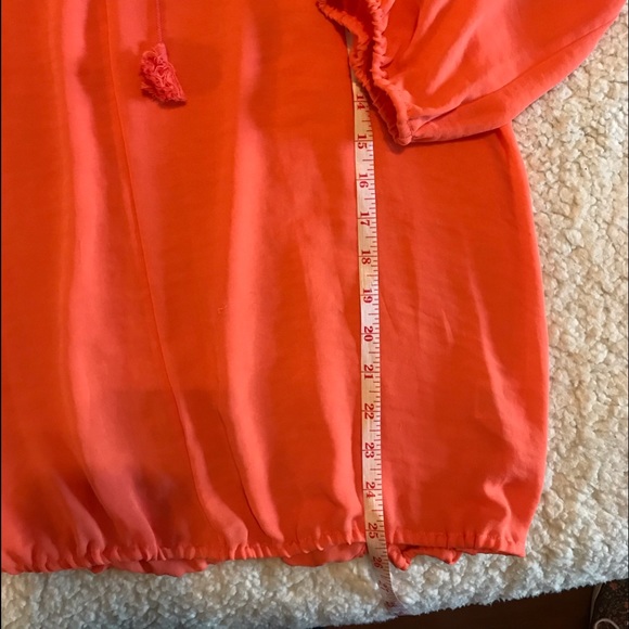 🔴4 for 25🔴 Coral Lightweight Boho Top - Picture 5 of 6